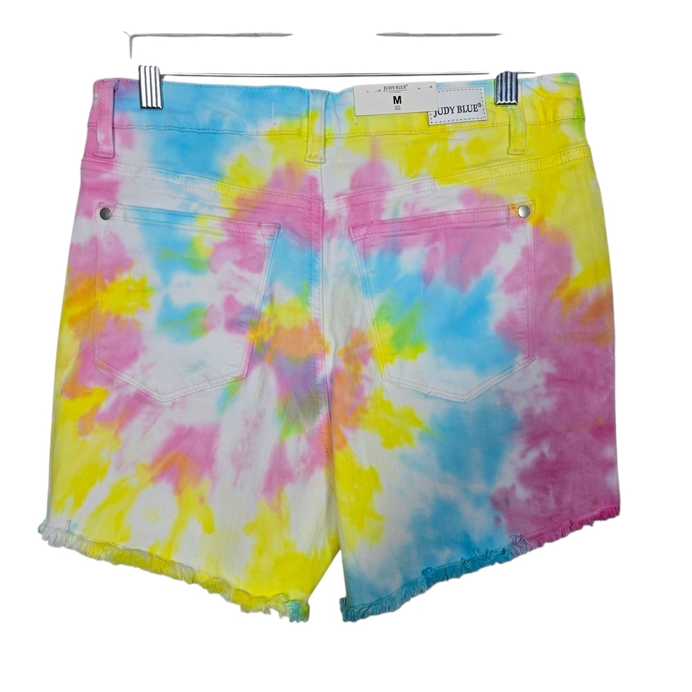 Judy Blue Women's Colorful Tie-Dye Jean Shorts - Picture 2 of 4